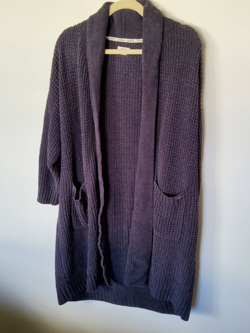Jason Wu Charcoal Chenille Long Cardigan size L